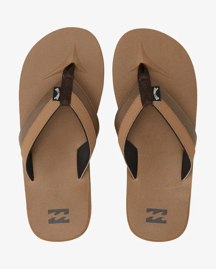 Billabong All Day Impact SlipOn Sandals Camel Mens Flip Flops