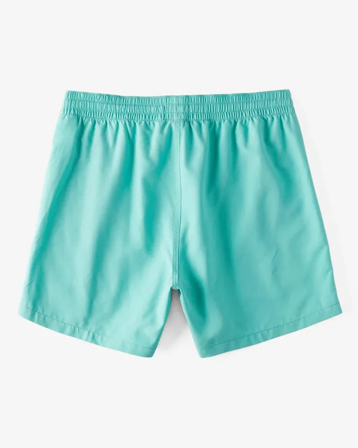 Billabong All Day Layback 16034 Elastic Waist Shorts Poolside Blue Mens Layback Boardshorts