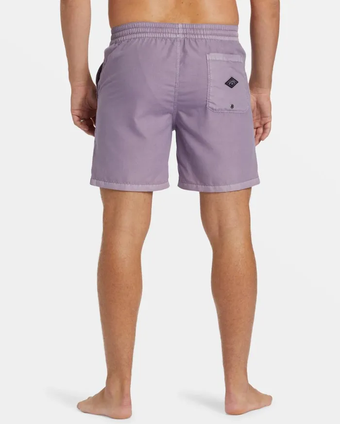 Billabong All Day Overdyed Layback 17034 Volley Shorts Purple Ash Mens Layback Boardshorts