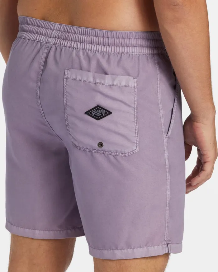 Billabong All Day Overdyed Layback 17034 Volley Shorts Purple Ash Mens Layback Boardshorts