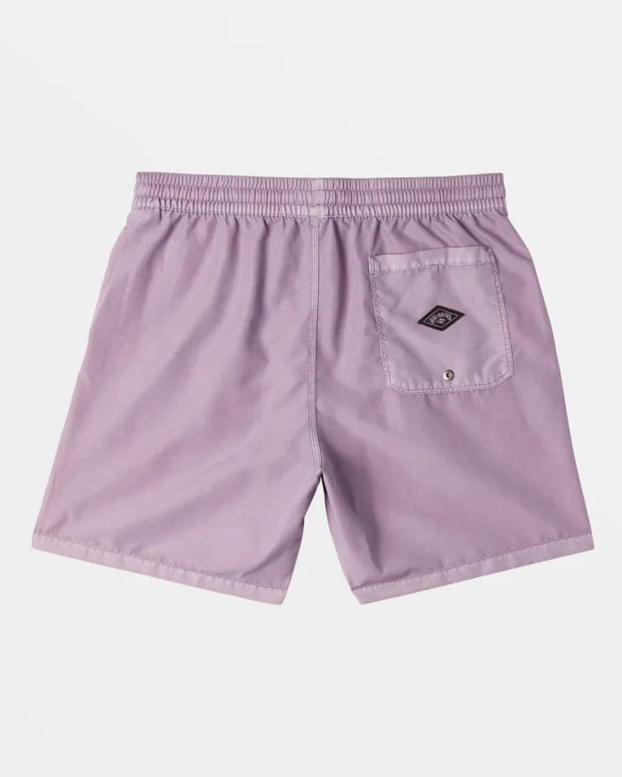 Billabong All Day Overdyed Layback 17034 Volley Shorts Purple Ash Mens Layback Boardshorts