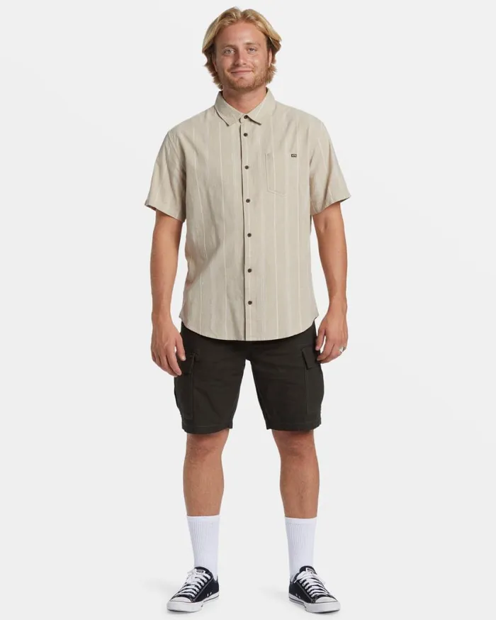 Billabong All Day Stripe Short Sleeve Shirt Chino Mens Shirts