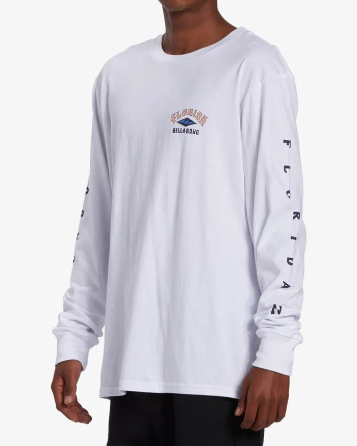 Billabong Arch Florida Long Sleeve TShirt White Mens TShirts