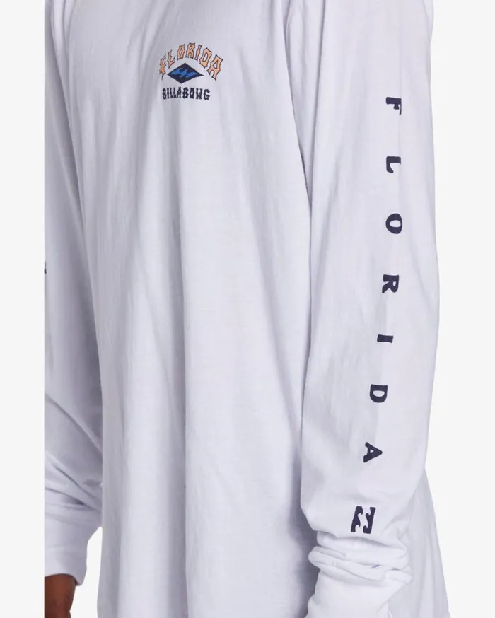 Billabong Arch Florida Long Sleeve TShirt White Mens TShirts