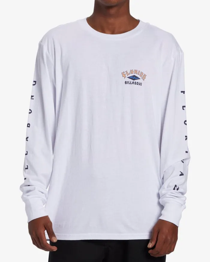 Billabong Arch Florida Long Sleeve TShirt White Mens TShirts
