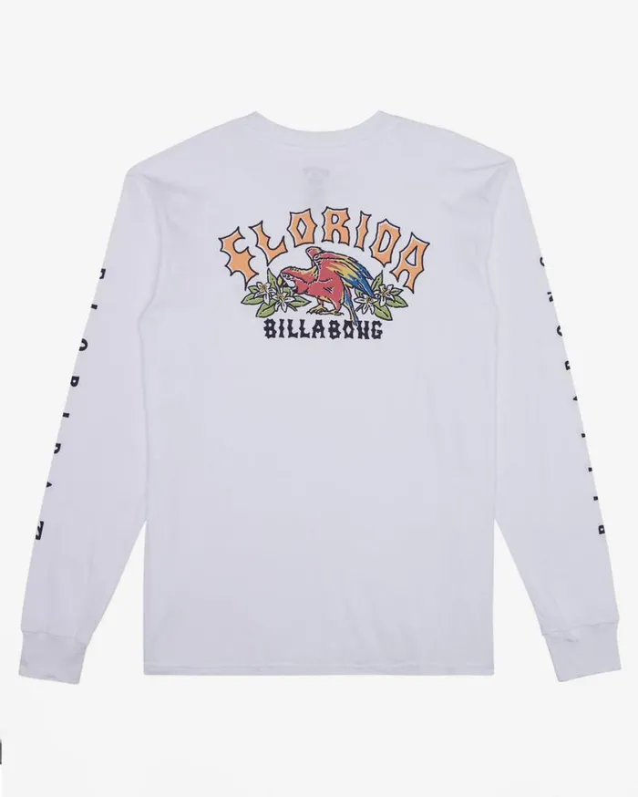 Billabong Arch Florida Long Sleeve TShirt White Mens TShirts