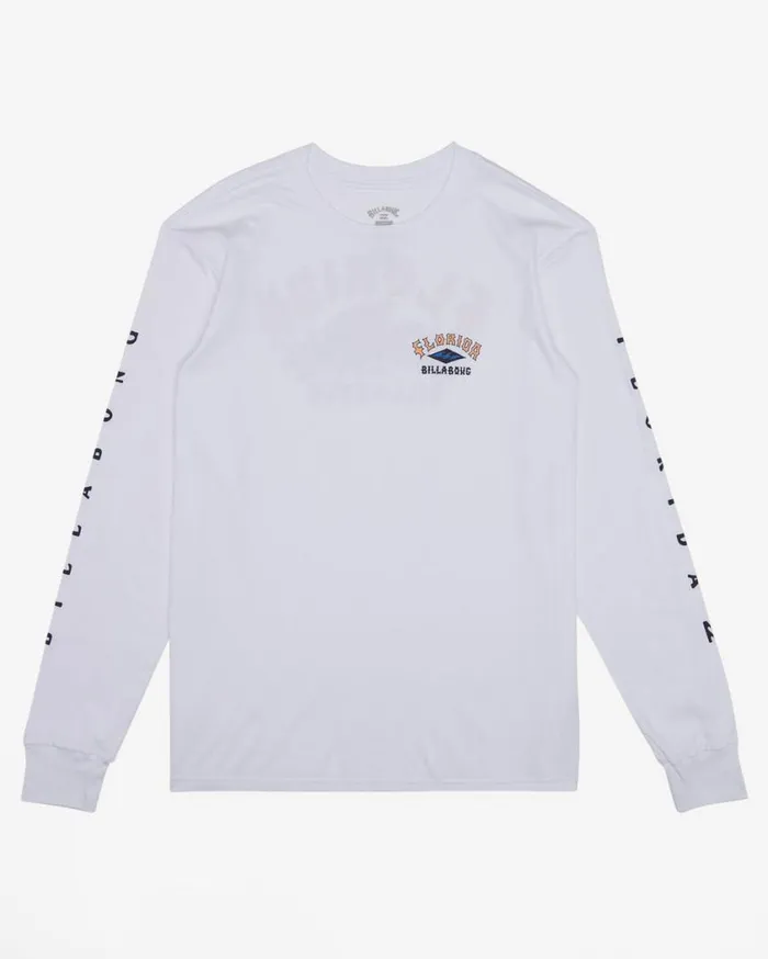 Billabong Arch Florida Long Sleeve TShirt White Mens TShirts