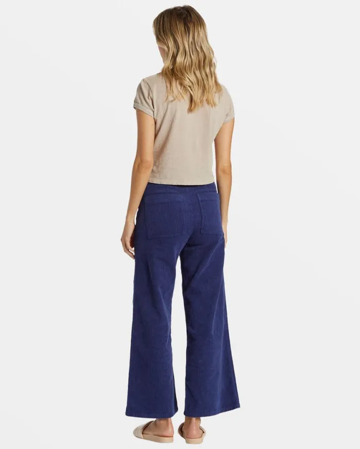 Billabong Be Free Corduroy Pants I Sea Indigo Womens Jeans and Pants