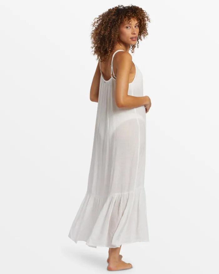 Billabong Blue Tides Beach Midi Dress Salt Crystal Womens Dresses