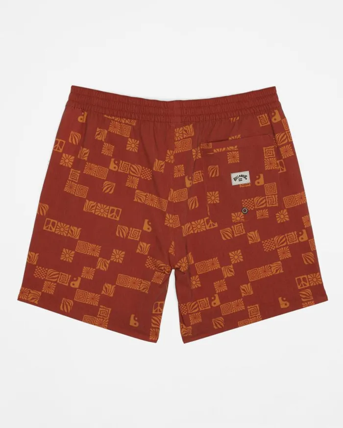 Billabong Boys Boys Sundays Layback Elastic Waist 16034 Shorts Rust Mens Boys039 Boardshorts