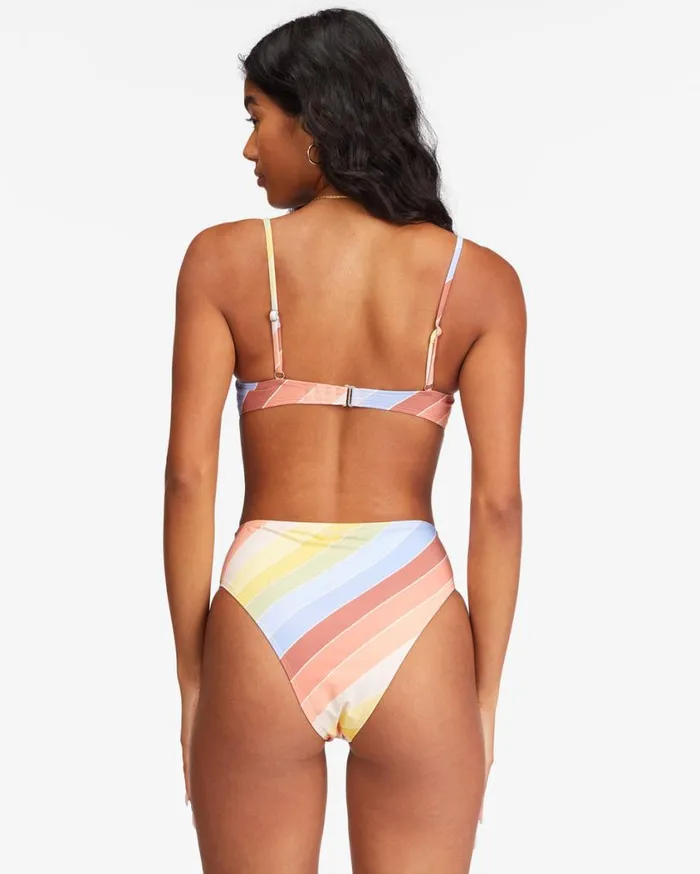 Billabong Brighter Daze Square Ruched Bralette Bikini Top Multi Womens Bikinis Billabong Brighter Daze Square Ruched Bralette Bikini Top Multi Womens Bikinis
