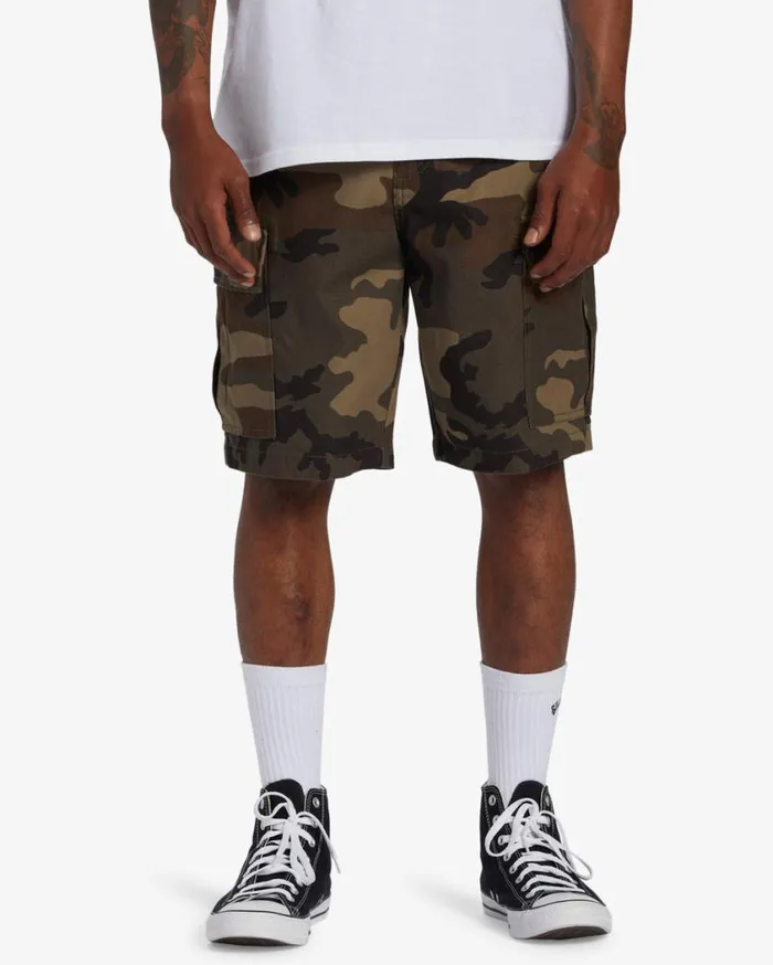 Billabong Combat Cargo Shorts Military Camo Mens Shorts