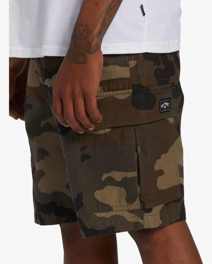 Billabong Combat Cargo Shorts Military Camo Mens Shorts