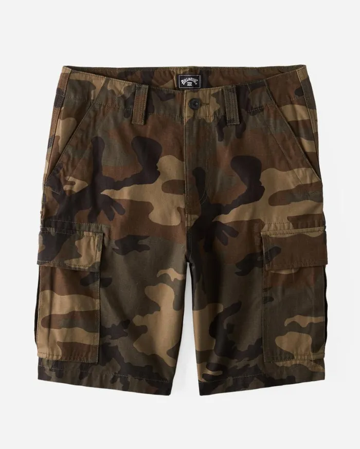 Billabong Combat Cargo Shorts Military Camo Mens Shorts