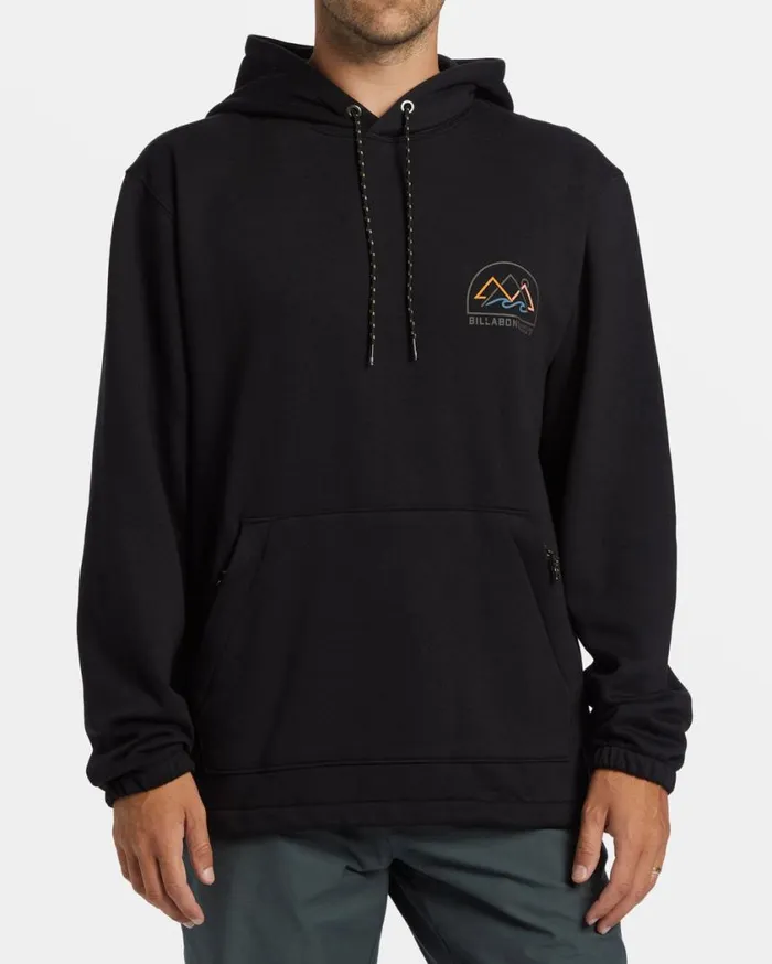 Billabong Compass Hoodie Black Mens Hoodies and Fleece