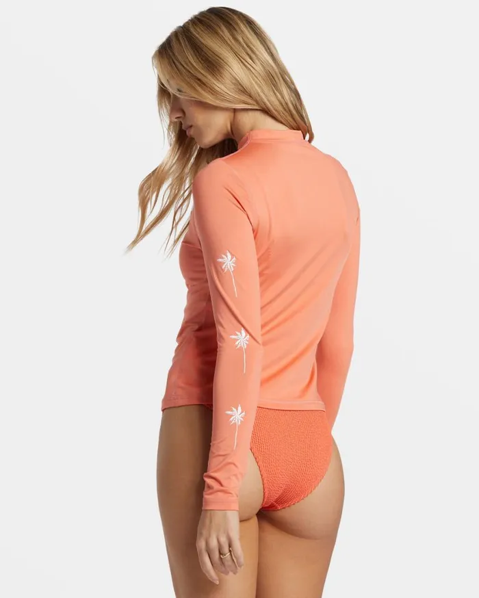 Billabong Core Long Sleeve Surf Tee Sweet Papaya Womens Rashguards and Bodysuits Billabong Core Long Sleeve Surf Tee Sweet Papaya Womens Rashguards and Bodysuits
