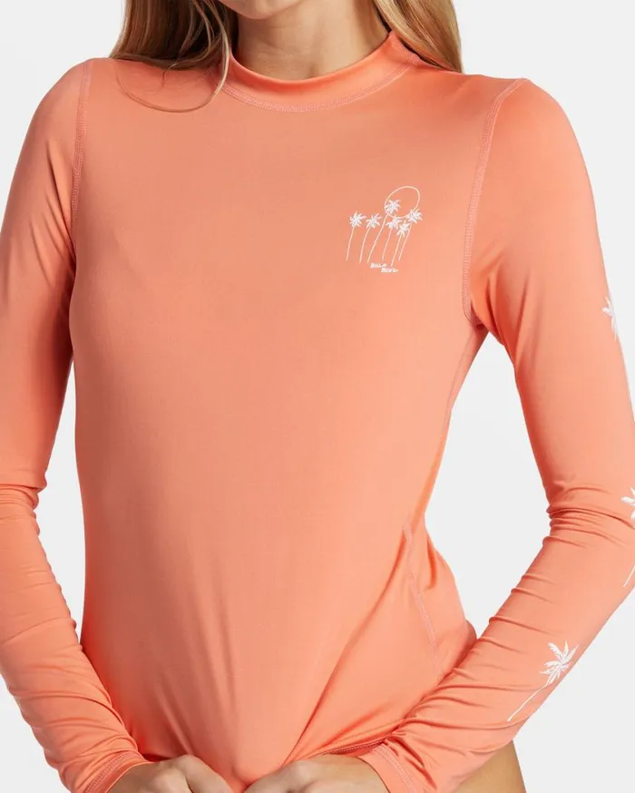 Billabong Core Long Sleeve Surf Tee Sweet Papaya Womens Rashguards and Bodysuits Billabong Core Long Sleeve Surf Tee Sweet Papaya Womens Rashguards and Bodysuits