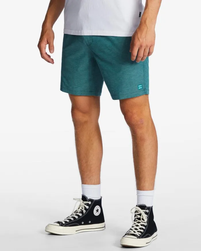 Billabong Crossfire Elastic Waist Submersible Shorts 18034 Cyan Mens Shorts Billabong Crossfire Elastic Waist Submersible Shorts 18034 Cyan Mens Shorts