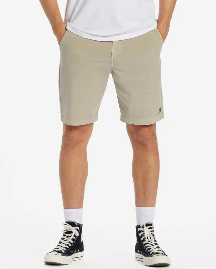 Billabong Crossfire Wave Washed 18034 Hybrid Submersible Shorts Oyster Mens Shorts