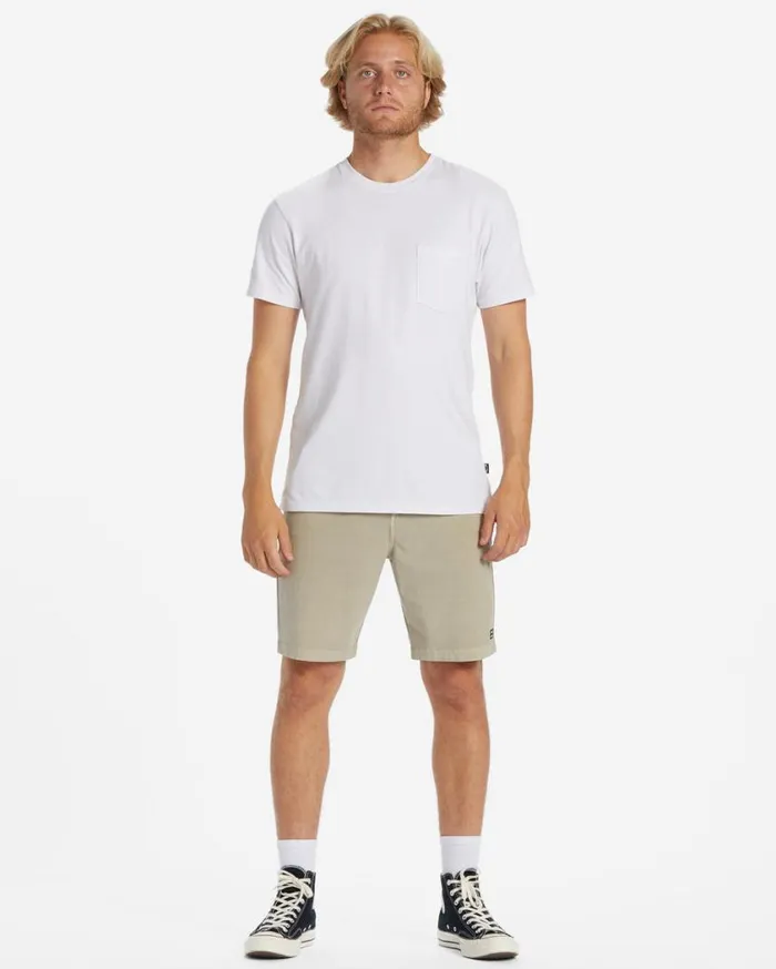 Billabong Crossfire Wave Washed 18034 Hybrid Submersible Shorts Oyster Mens Shorts