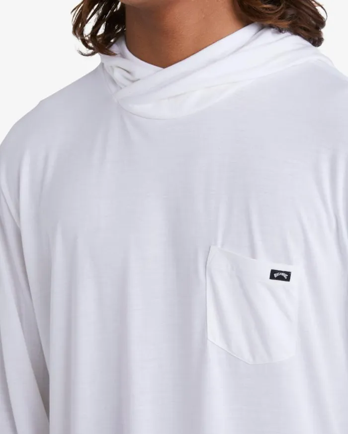 Billabong Eclipse Hooded Long Sleeve Surf TShirt White Mens Knits Billabong Eclipse Hooded Long Sleeve Surf TShirt White Mens Knits
