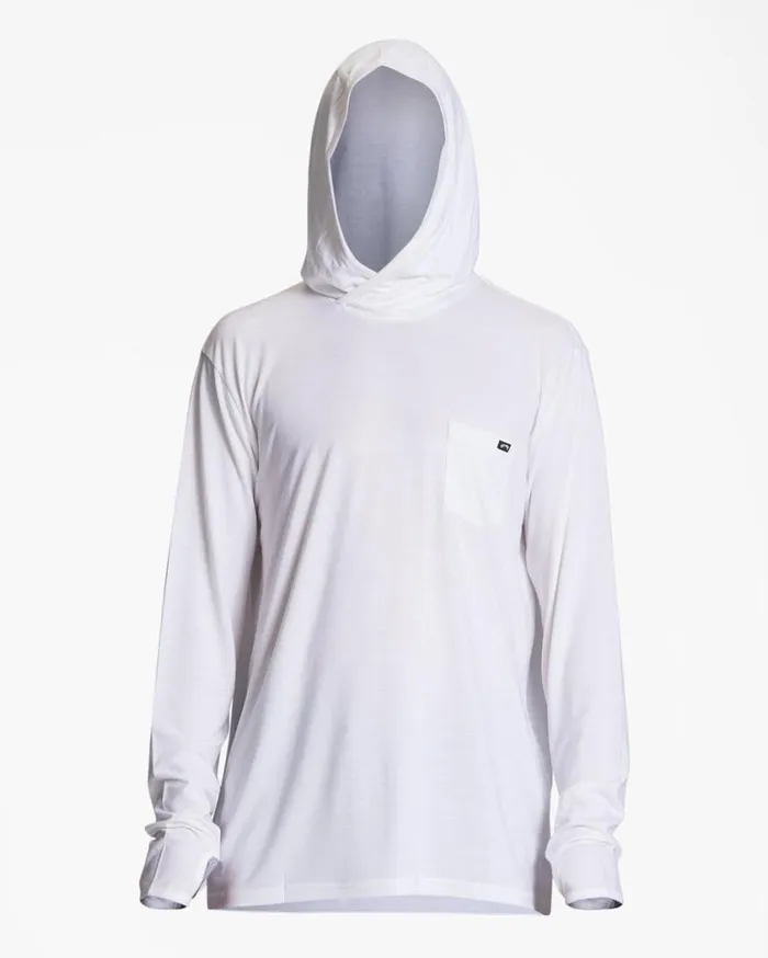 Billabong Eclipse Hooded Long Sleeve Surf TShirt White Mens Knits Billabong Eclipse Hooded Long Sleeve Surf TShirt White Mens Knits
