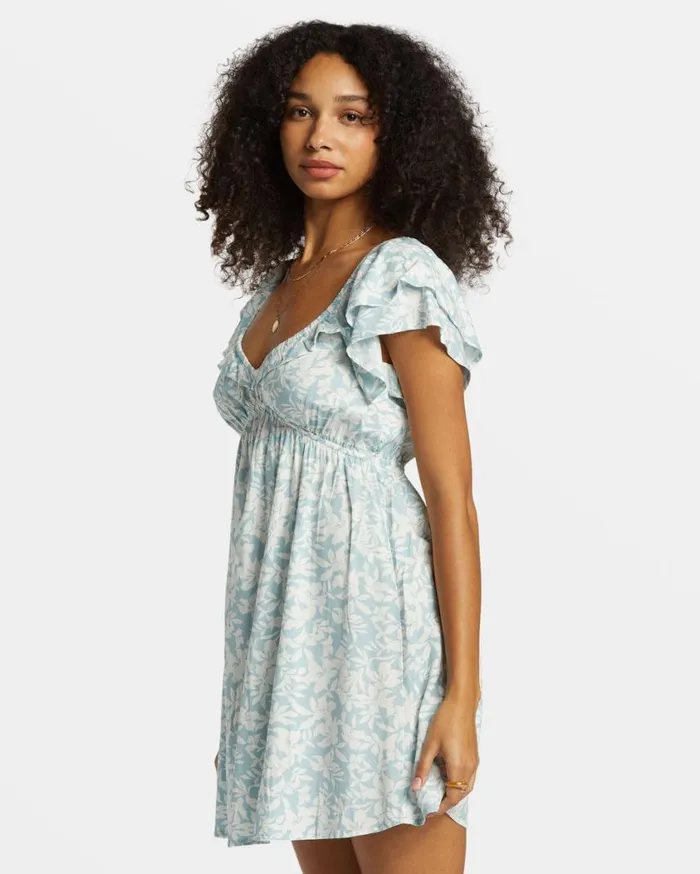 Billabong Enchant Me Mini Dress Dusk Blue Womens Dresses Billabong Enchant Me Mini Dress Dusk Blue Womens Dresses