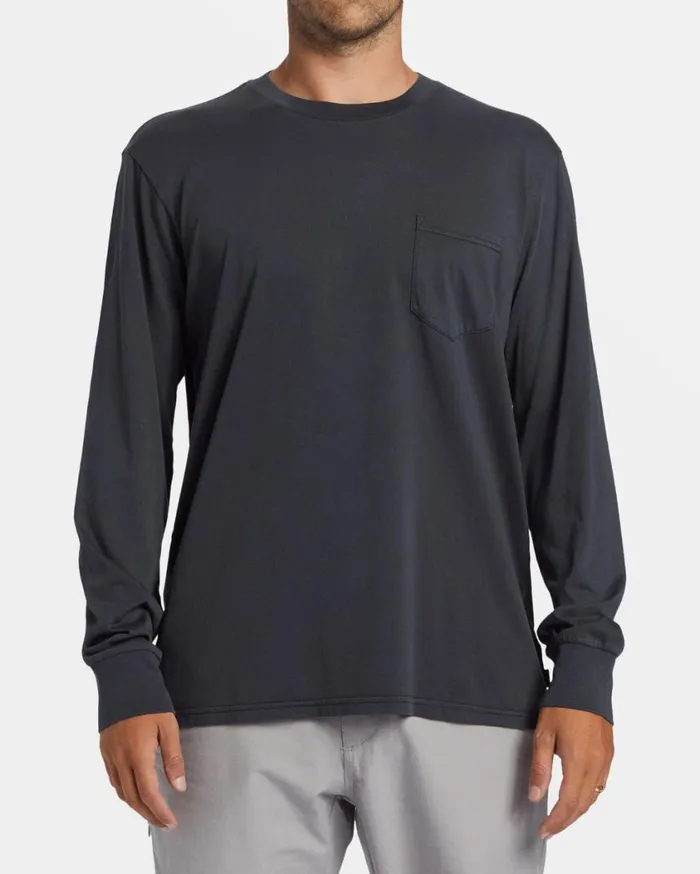 Billabong Essential Long Sleeve Tshirt Black Mens Essentials TShirts