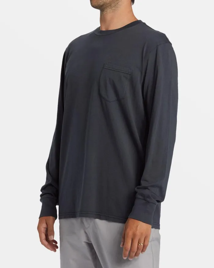 Billabong Essential Long Sleeve Tshirt Black Mens Essentials TShirts Billabong Essential Long Sleeve Tshirt Black Mens Essentials TShirts
