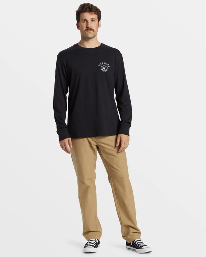Billabong Flow Long Sleeve TShirt Black Mens TShirts Billabong Flow Long Sleeve TShirt Black Mens TShirts