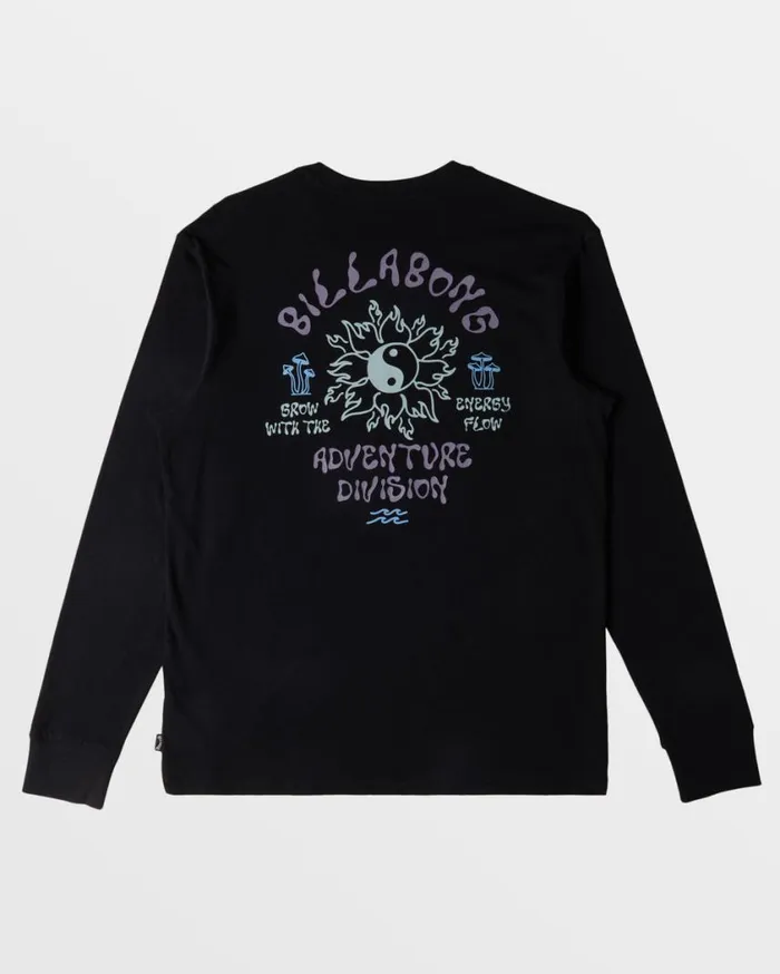Billabong Flow Long Sleeve TShirt Black Mens TShirts Billabong Flow Long Sleeve TShirt Black Mens TShirts