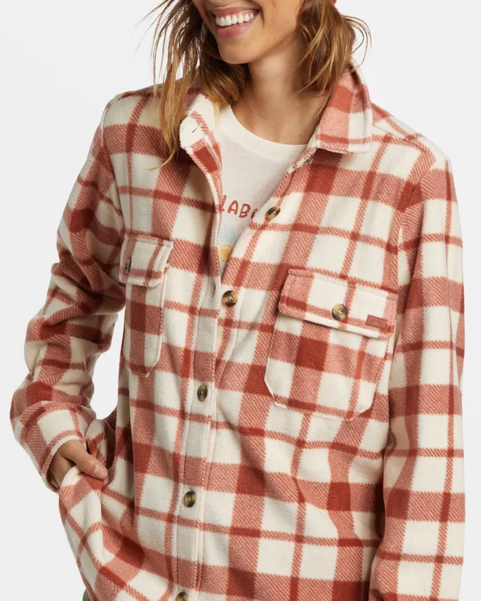 Billabong Forge Fleece Shacket Sweet Chocolate Womens Jackets Billabong Forge Fleece Shacket Sweet Chocolate Womens Jackets