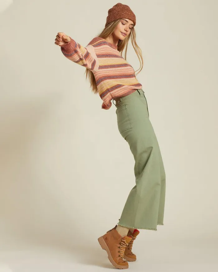 Billabong Free Fall HighWaist Pants Army Womens Jeans and Pants Billabong Free Fall HighWaist Pants Army Womens Jeans and Pants