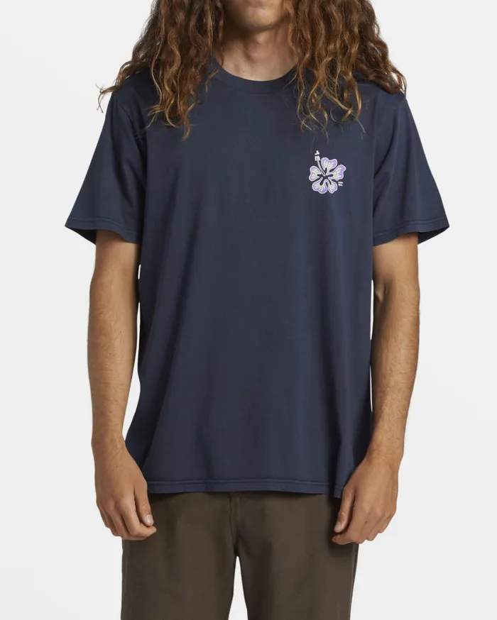 Billabong Hibiscus TShirt Navy Mens TShirts Billabong Hibiscus TShirt Navy Mens TShirts