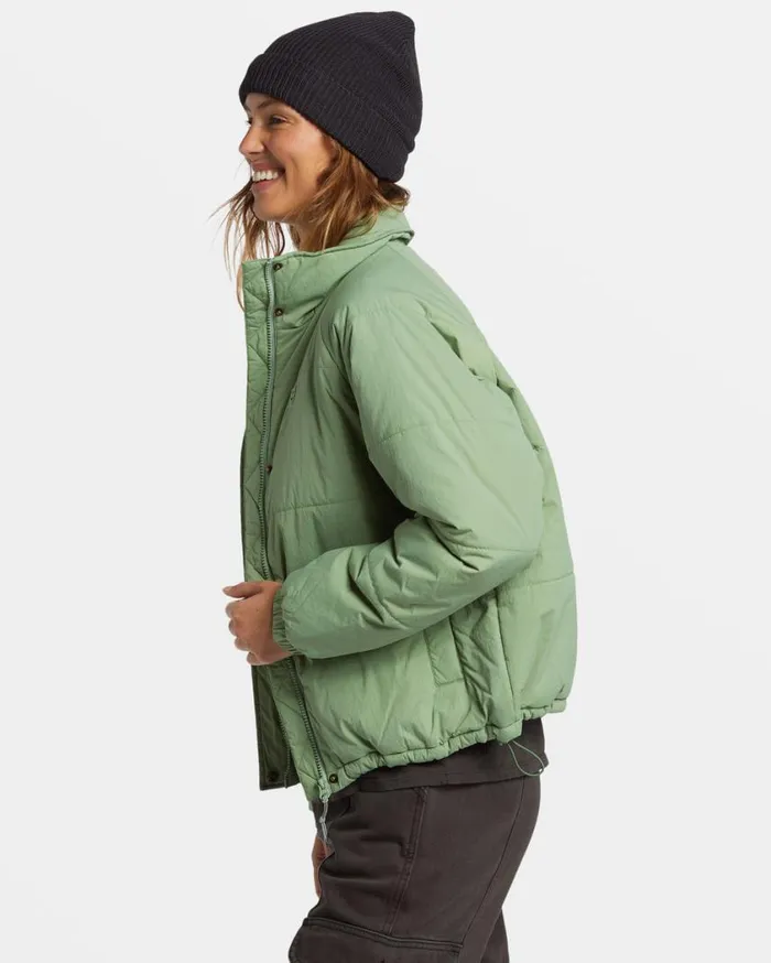 Billabong High Route Puffer Jacket Salty Sage Womens Jackets Billabong High Route Puffer Jacket Salty Sage Womens Jackets
