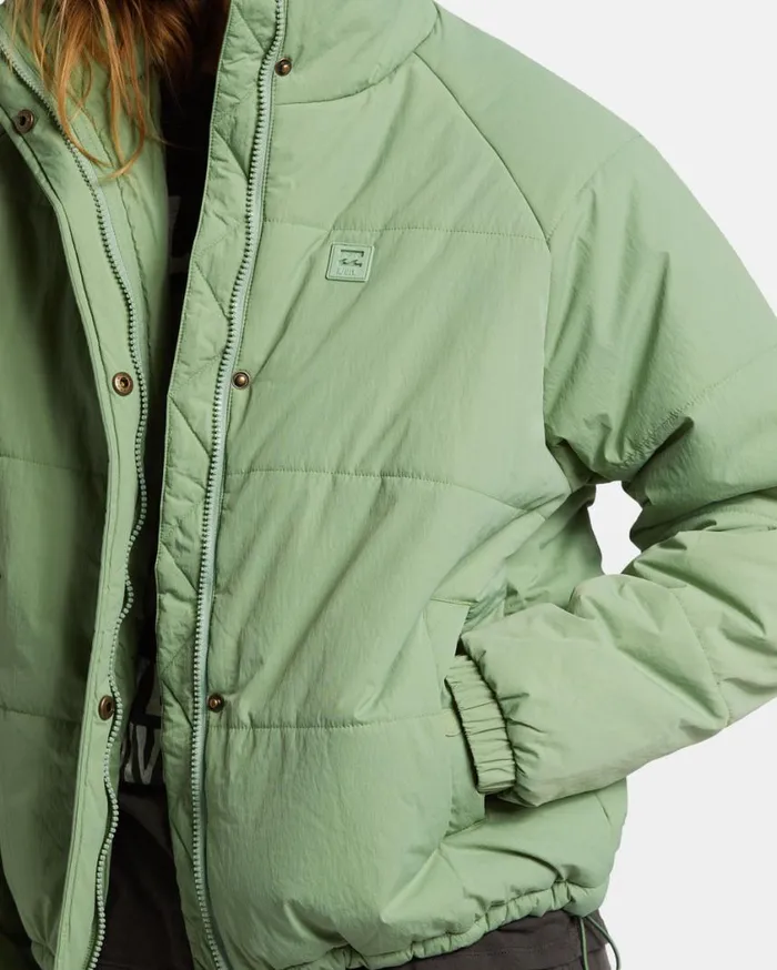 Billabong High Route Puffer Jacket Salty Sage Womens Jackets Billabong High Route Puffer Jacket Salty Sage Womens Jackets