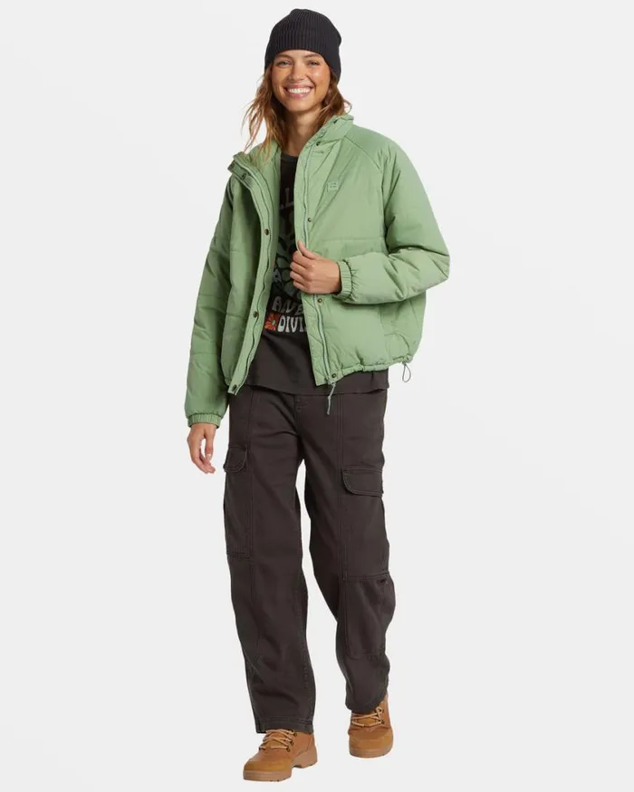 Billabong High Route Puffer Jacket Salty Sage Womens Jackets Billabong High Route Puffer Jacket Salty Sage Womens Jackets
