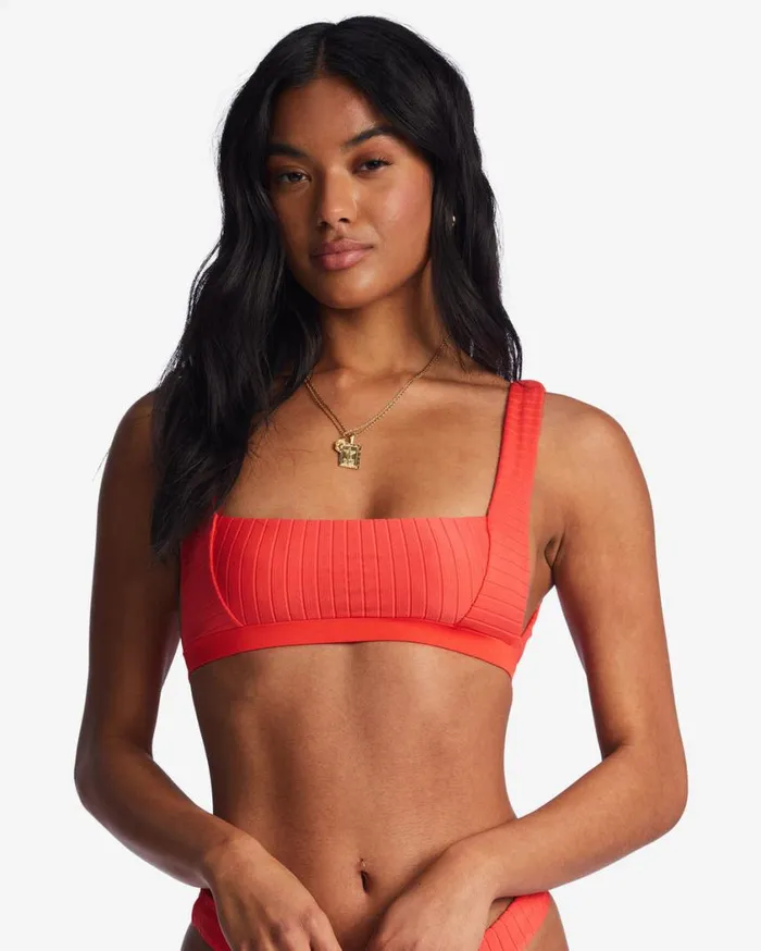 Billabong Lined Up Tank Bikini Top Bright Poppy Womens Bikini Tops Billabong Lined Up Tank Bikini Top Bright Poppy Womens Bikini Tops