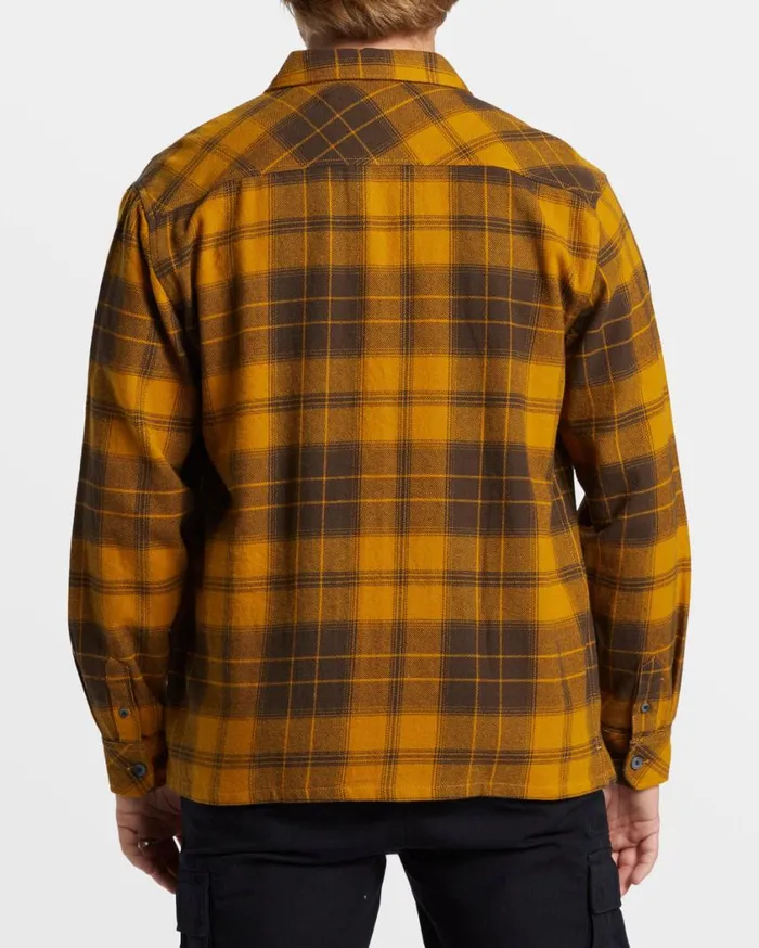 Billabong Offshore Long Sleeve Flannel Shirt Dijon Mens Shirts Billabong Offshore Long Sleeve Flannel Shirt Dijon Mens Shirts