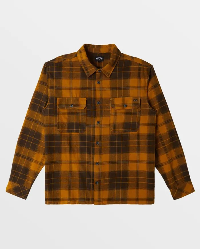 Billabong Offshore Long Sleeve Flannel Shirt Dijon Mens Shirts Billabong Offshore Long Sleeve Flannel Shirt Dijon Mens Shirts