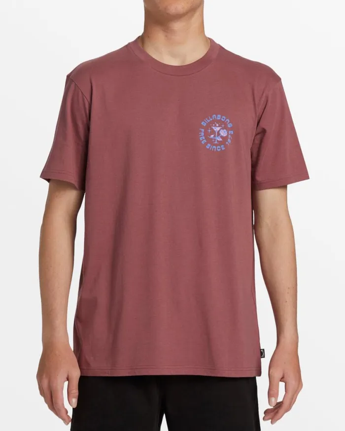 Billabong Passage TShirt Dusty Red Mens TShirts