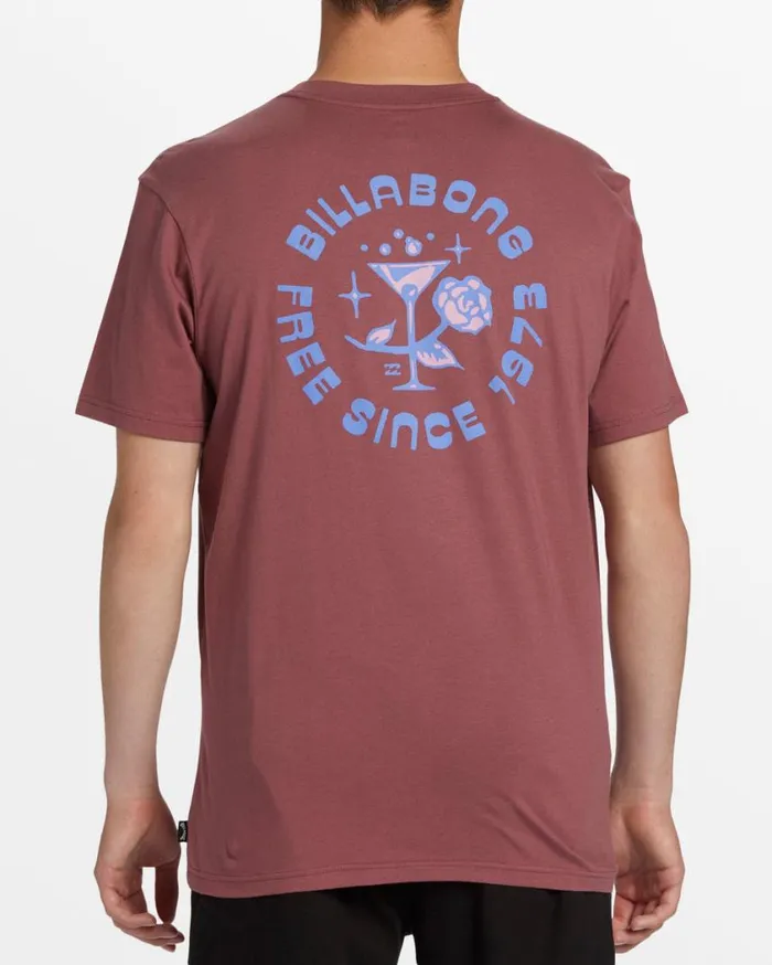 Billabong Passage TShirt Dusty Red Mens TShirts Billabong Passage TShirt Dusty Red Mens TShirts