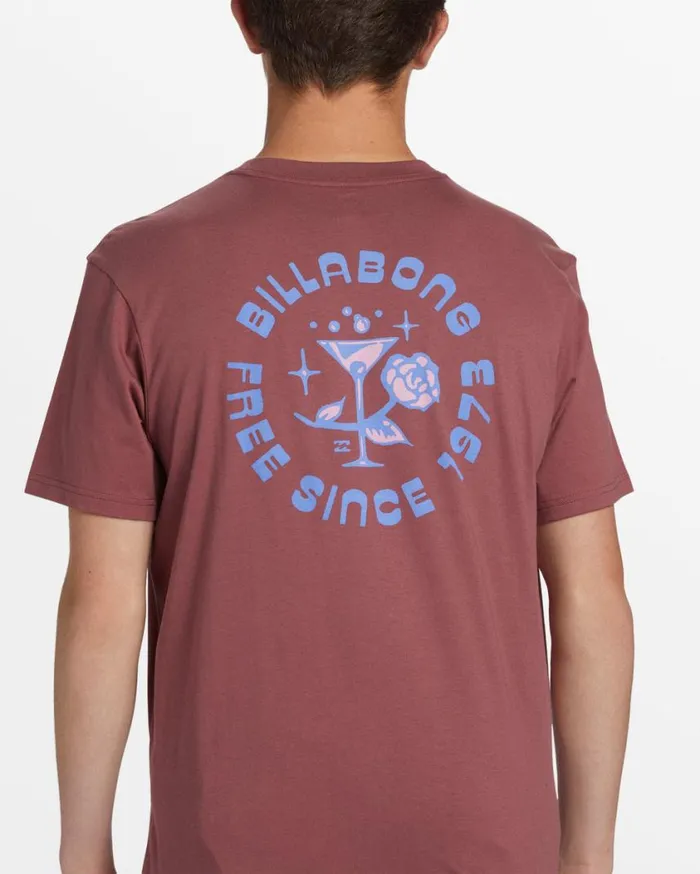 Billabong Passage TShirt Dusty Red Mens TShirts Billabong Passage TShirt Dusty Red Mens TShirts