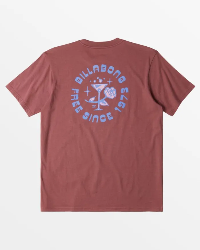 Billabong Passage TShirt Dusty Red Mens TShirts Billabong Passage TShirt Dusty Red Mens TShirts