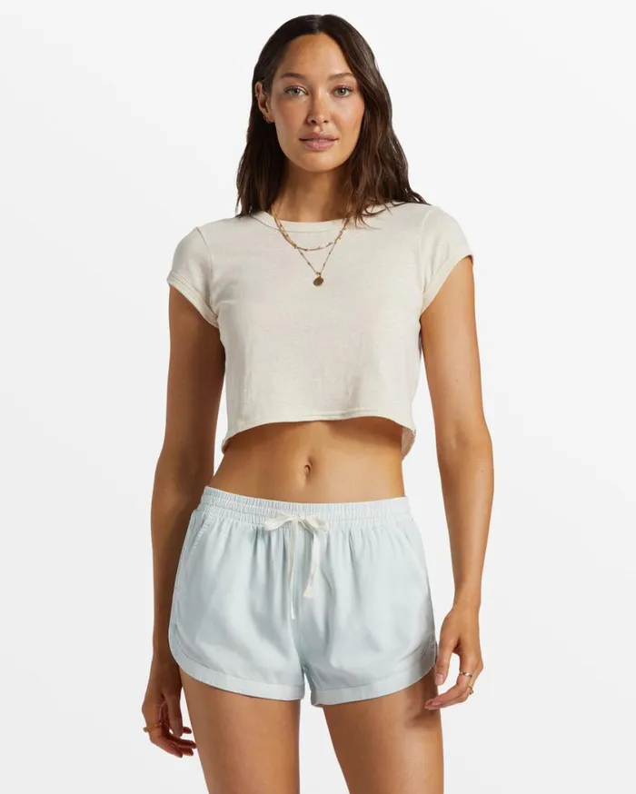 Billabong Road Trippin Elastic Waist Shorts Dusk Blue Womens Shorts