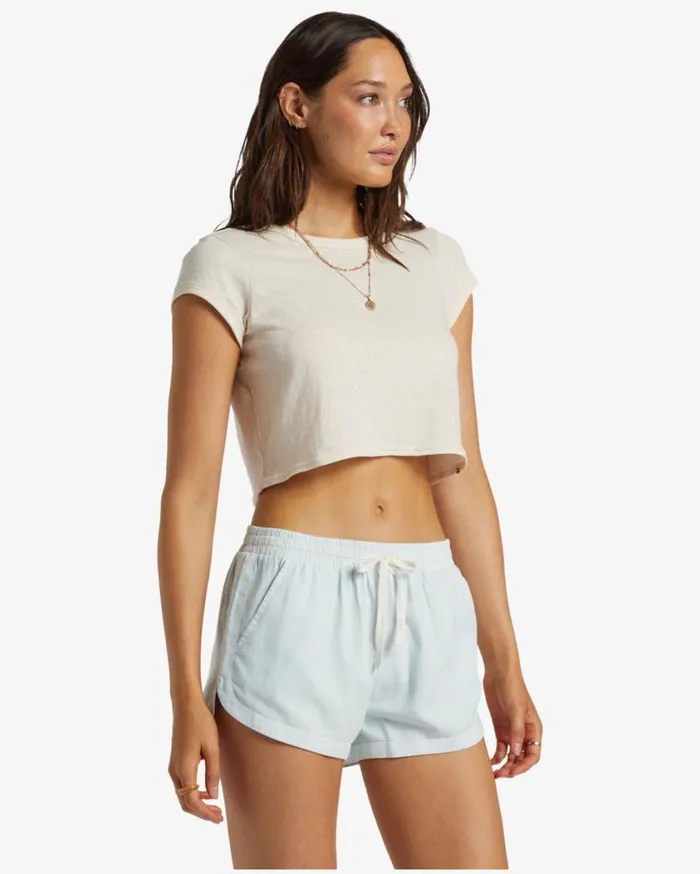 Billabong Road Trippin Elastic Waist Shorts Dusk Blue Womens Shorts