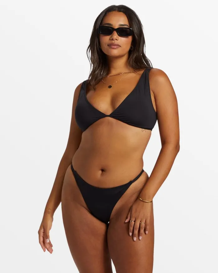 Billabong Sol Searcher Ava Tank Bikini Top Black Pebble Womens Bikinis