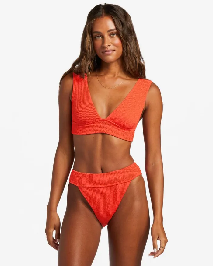 Billabong Summer High Plunge Bikini Top Red Aloha Womens Bikini Tops Billabong Summer High Plunge Bikini Top Red Aloha Womens Bikini Tops