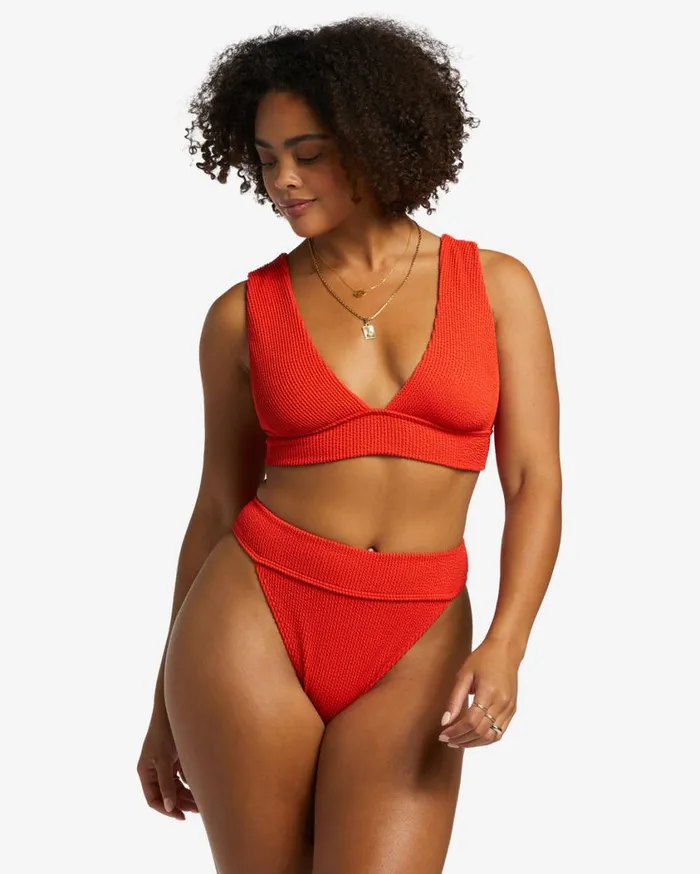 Billabong Summer High Plunge Bikini Top Red Aloha Womens Bikini Tops Billabong Summer High Plunge Bikini Top Red Aloha Womens Bikini Tops