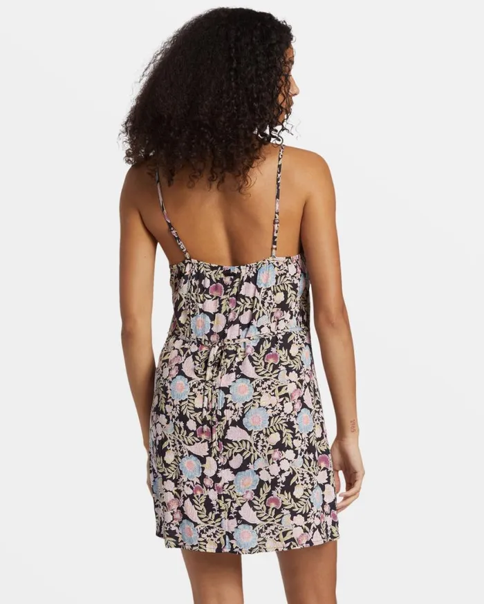 Billabong Sun Chaser Mini Slip Dress Black Sands Womens Dresses